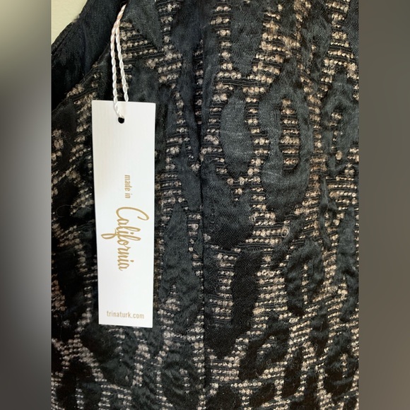 NWT Trina Turk Gray & Black Leopard Applice Dress - Picture 7 of 10